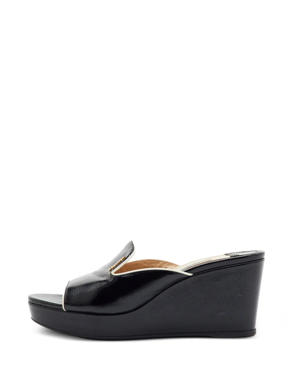 Prada Pre-Owned platform wedge sandals - Nero