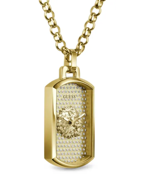 GUESS USA Kane lion-head pendant necklace