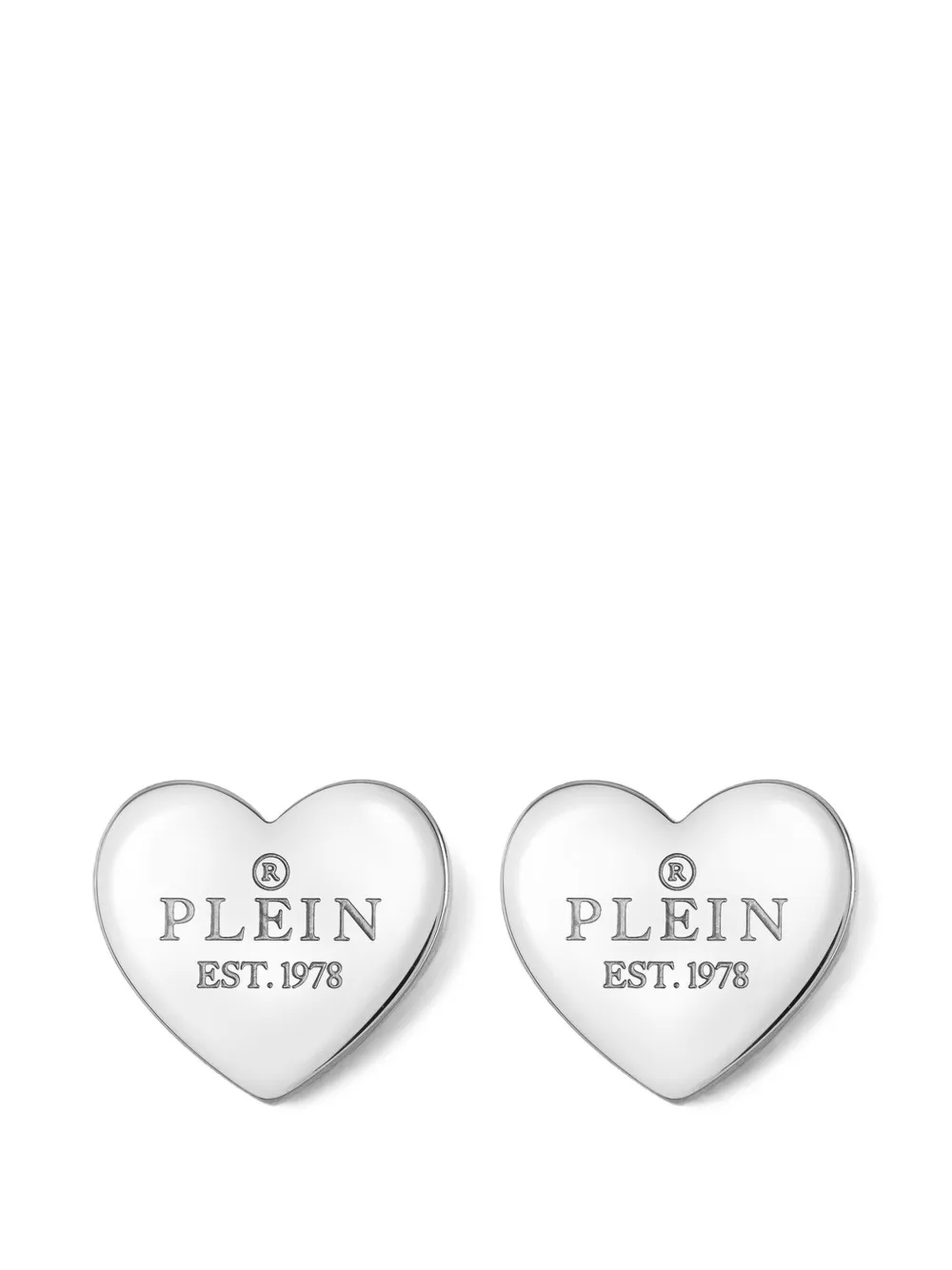 Philipp Plein Orecchino con logo inciso - Argento