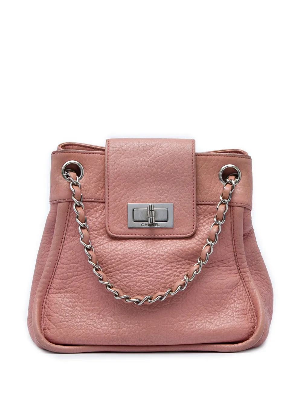 CHANEL Pre-Owned 2003-2004 Grained Calfskin Reissue 2.55 Mademoiselle Accordion shoulder bag - Rosa