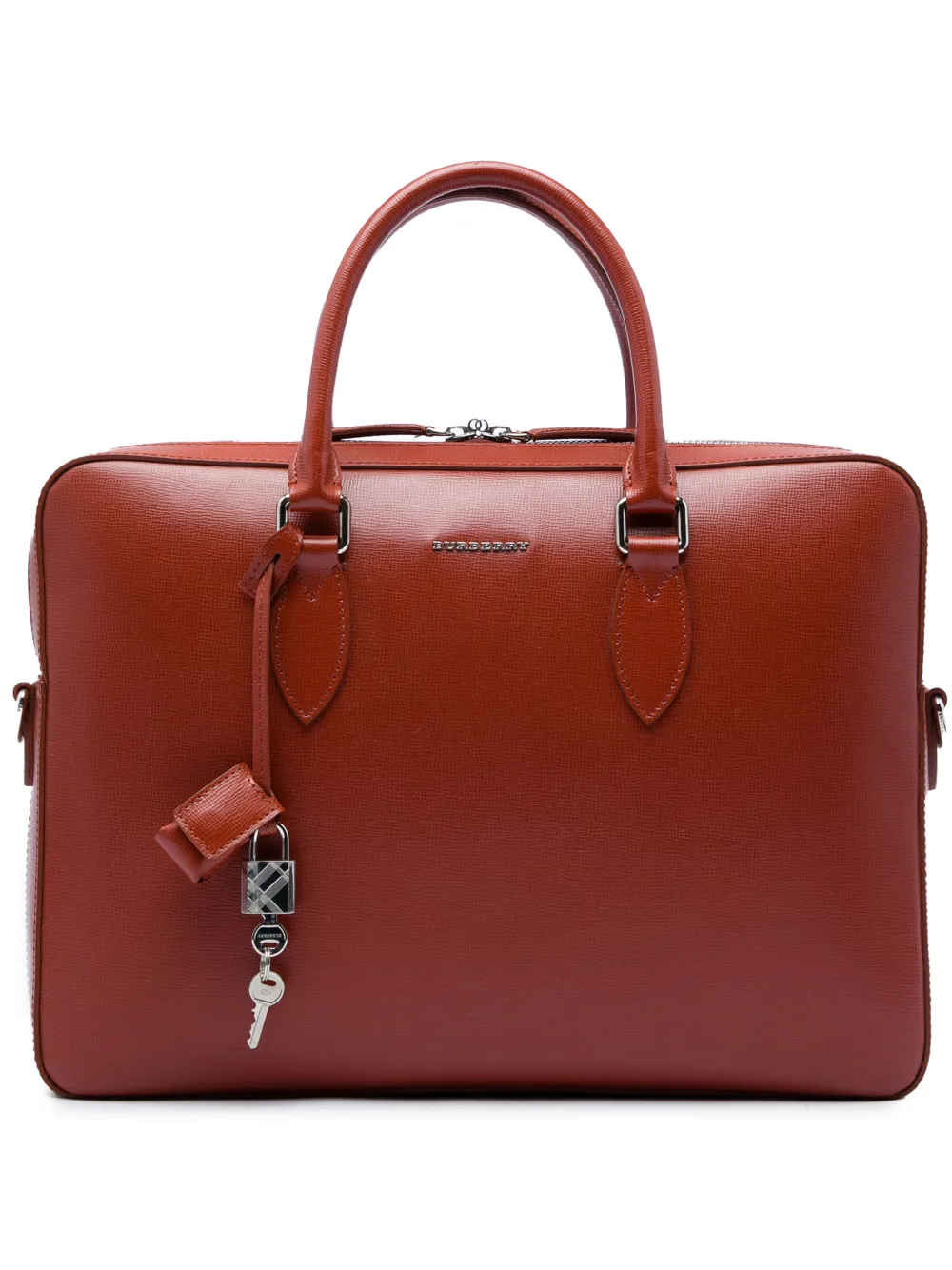 Burberry Pre-Owned sacoche porte-documents Barrow en cuir (2015-2026) - Marron