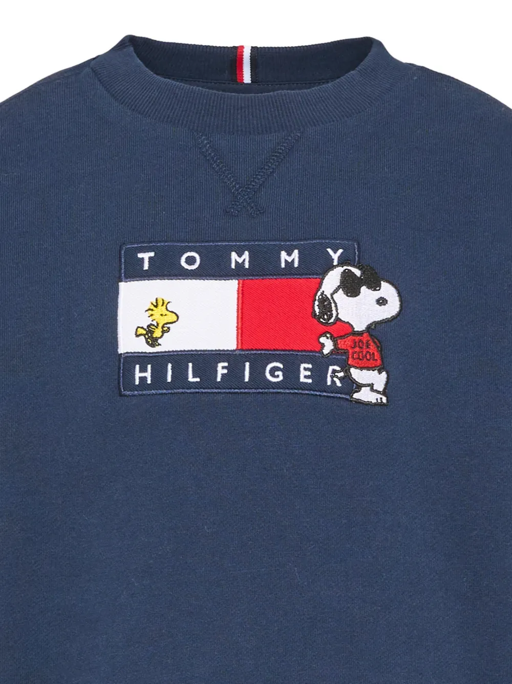 Tommy Hilfiger Junior Peanuts sweater met grafisch borduurwerk Blauw