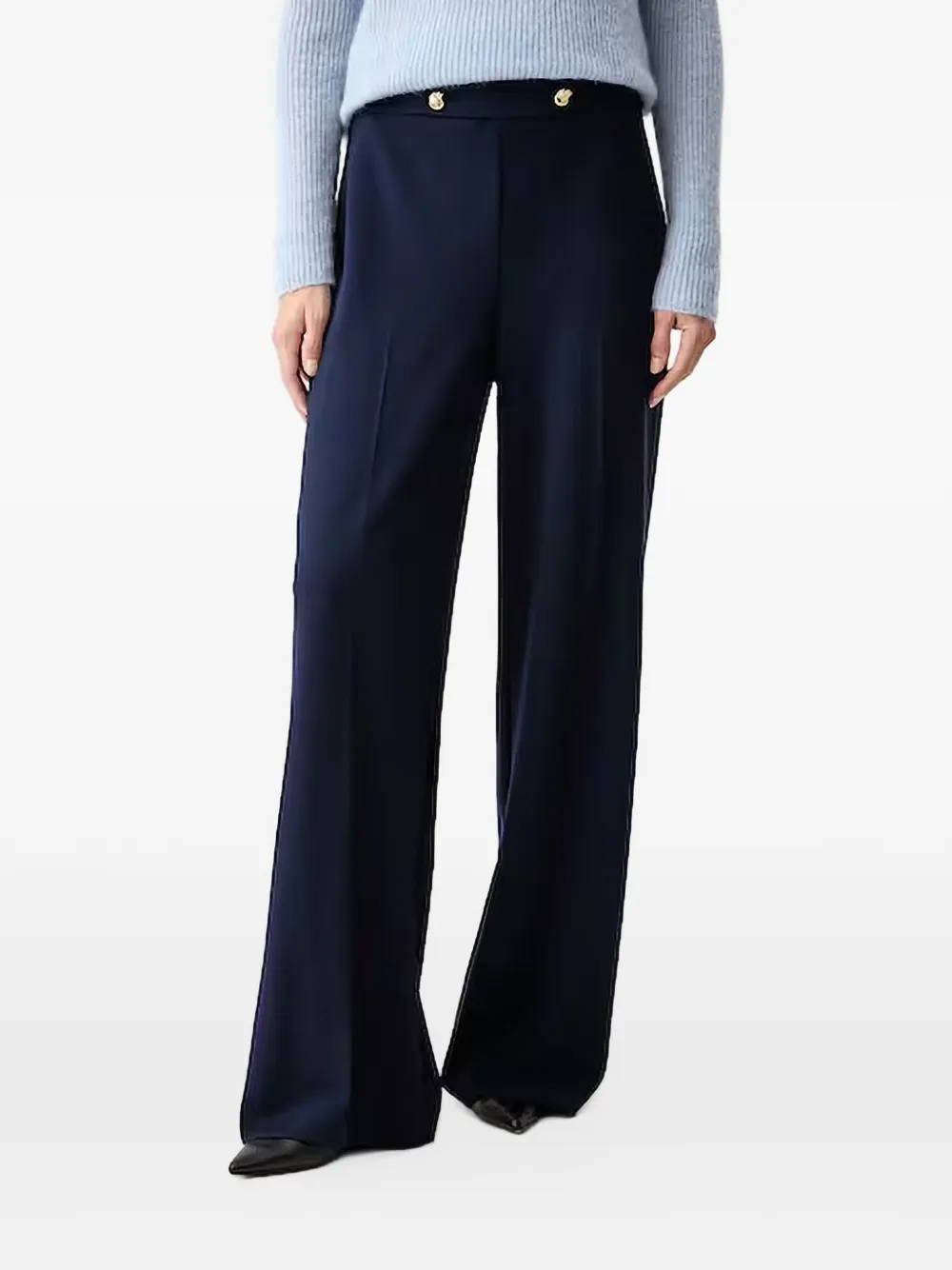 Joseph Ribkoff knot-detail wide-leg trousers - Bleu