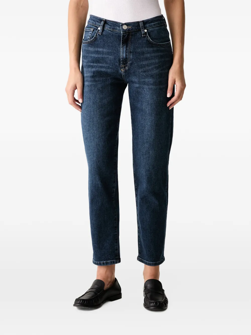 Joop Faded-effect Cropped Jeans In Blue