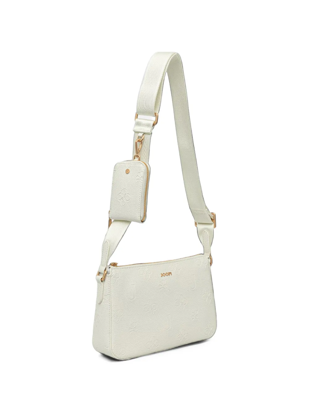 Joop! logo-embossed shoulder bag - Bianco
