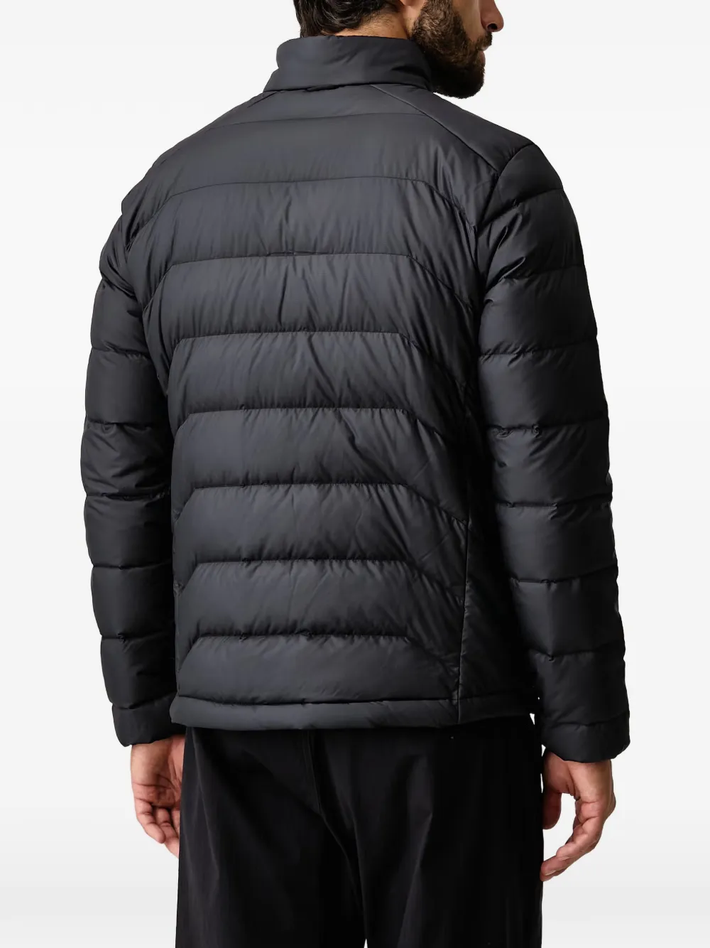 JACK WOLFSKIN Wild Pass Down logo-print quilted jacket Zwart