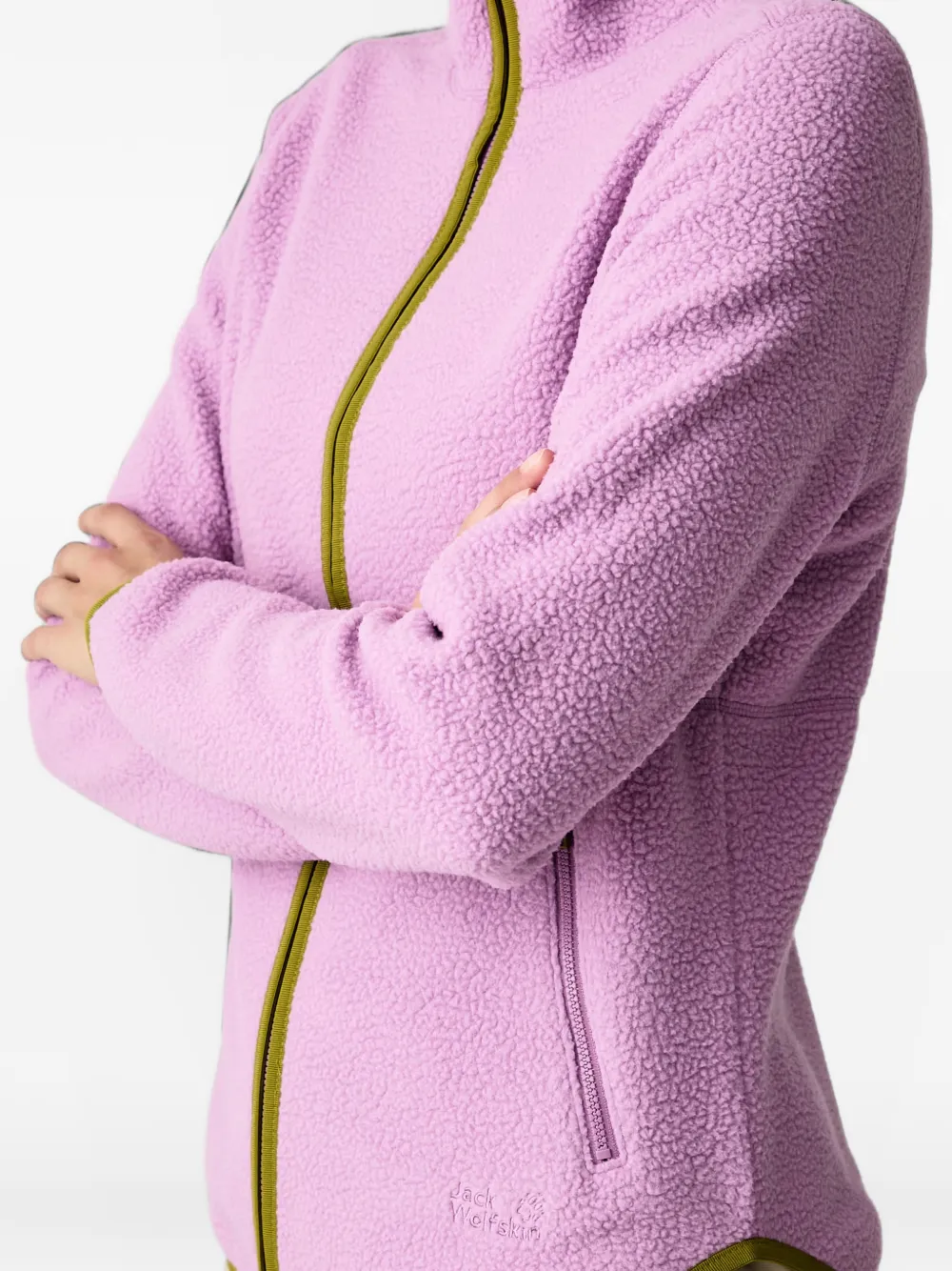 JACK WOLFSKIN LITE CURL FZ W fleece sweater met rits Paars