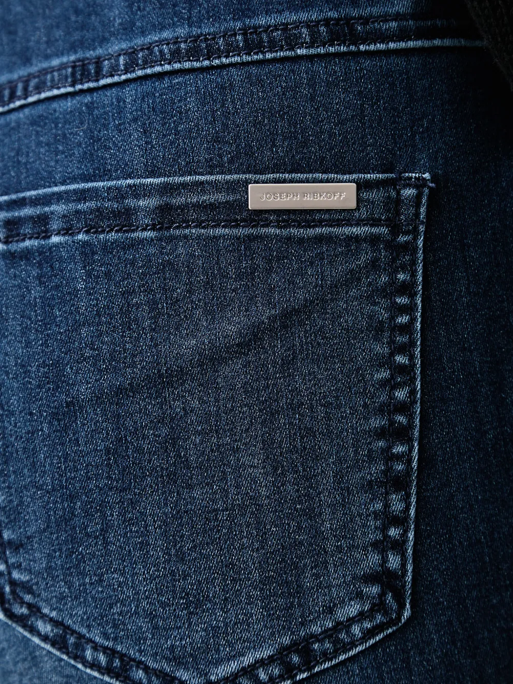 Joseph Ribkoff logo-plaque straight-leg jeans Blauw