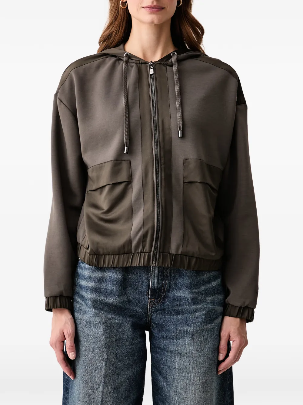 Joseph Ribkoff Hoodie met trekkoord Bruin