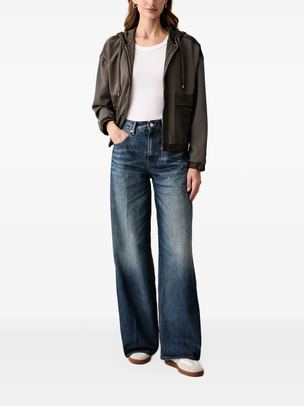 Joseph Ribkoff Hoodie met trekkoord Bruin