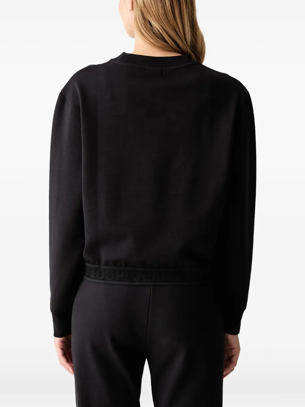 Joop! Sweater met logo-tailleband Zwart