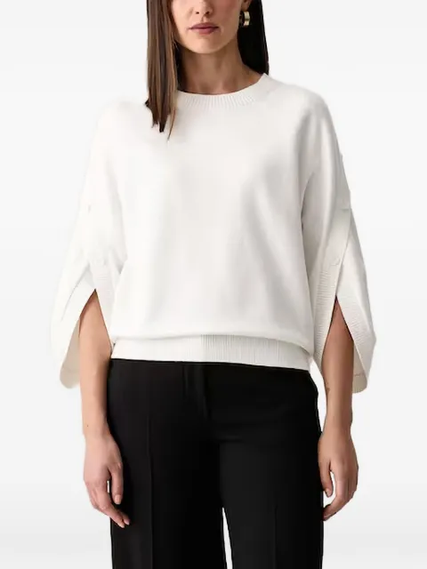 Joseph Ribkoff button-detail slit-sleeve sweater