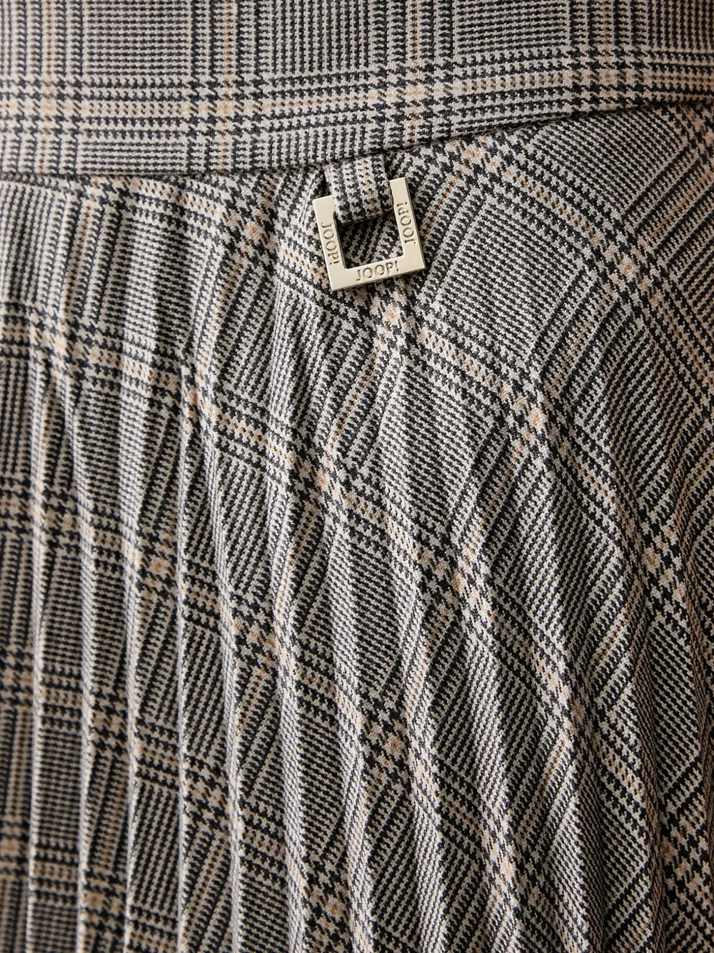 Joop! check-pattern pleated skirt Grijs