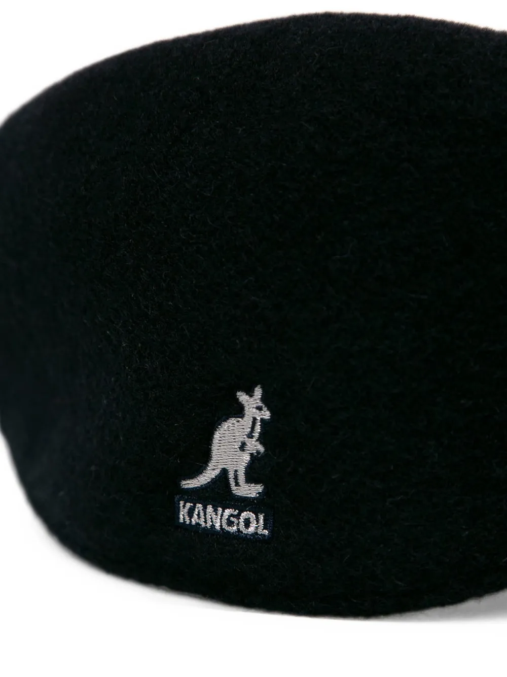 Kangol wool flat cap Zwart