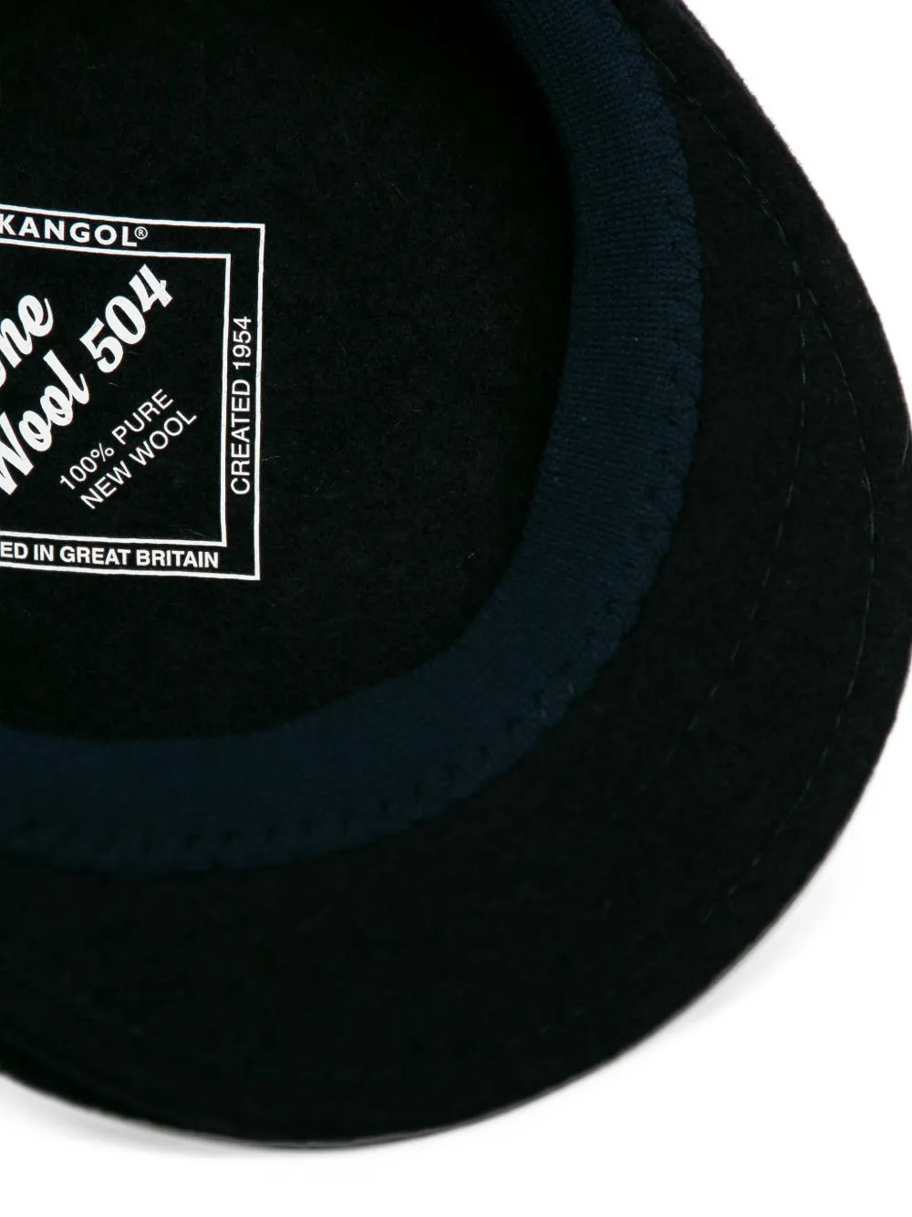 Kangol wool flat cap Zwart