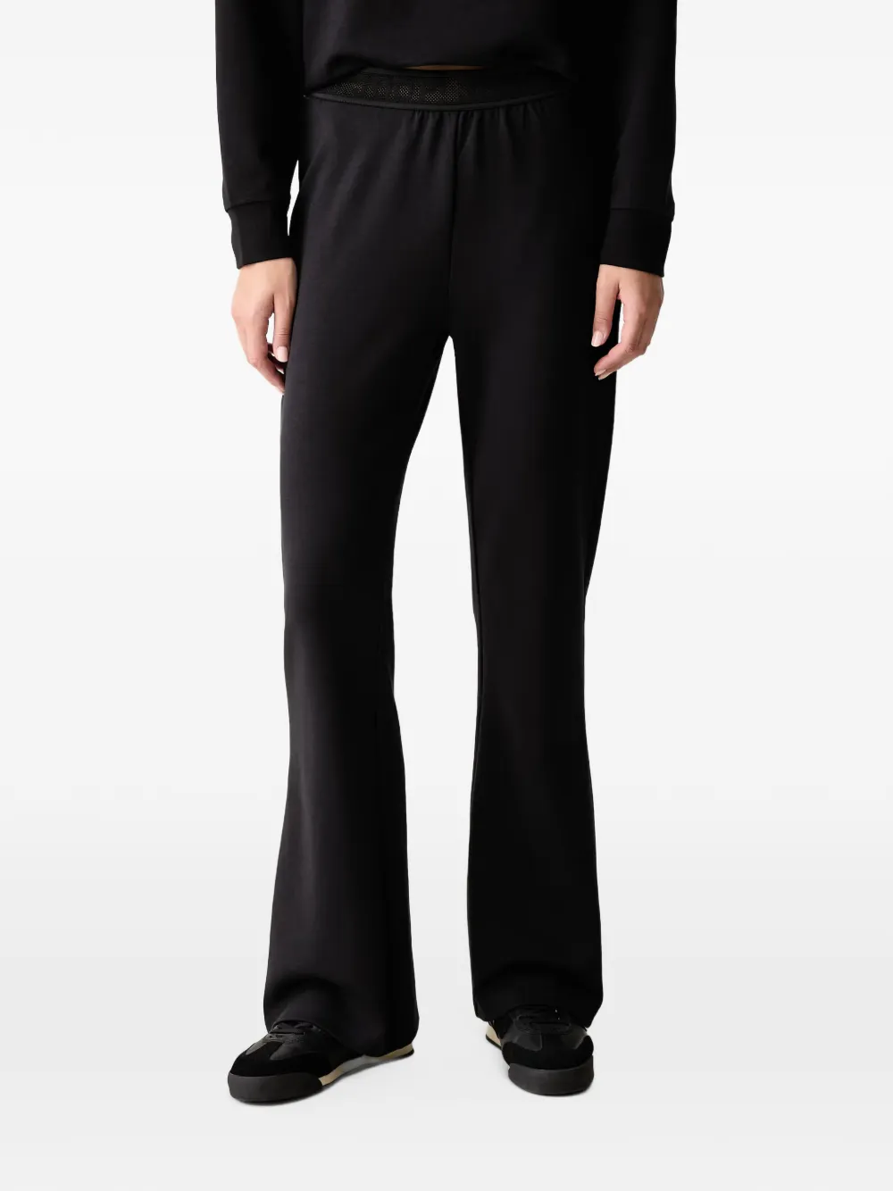 Joop! logo-waistband flared trousers - Schwarz