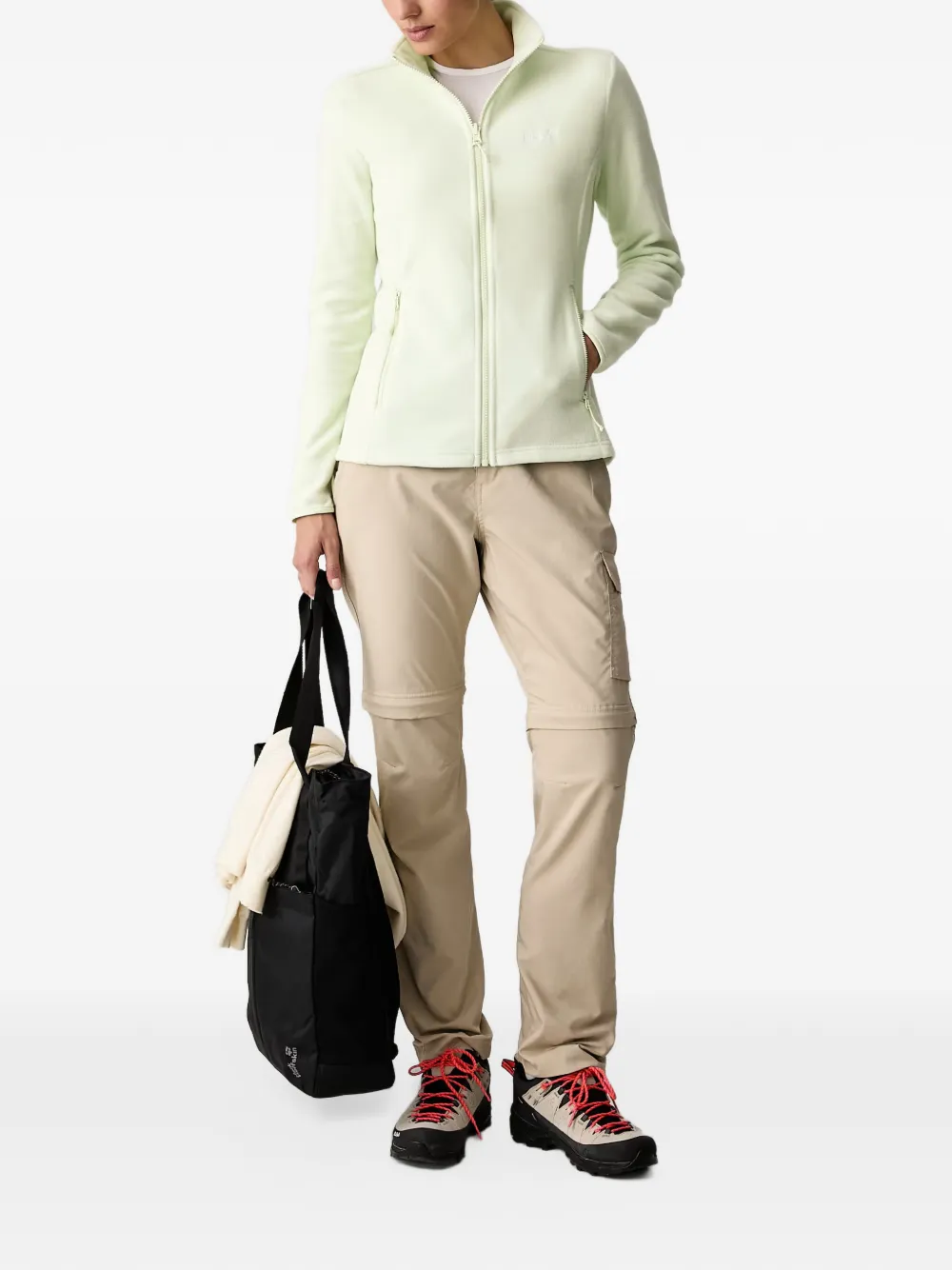 JACK WOLFSKIN Sweater met geborduurd logo Groen