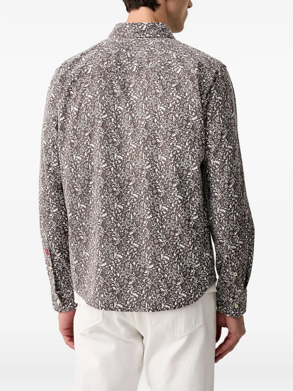 Joop! Overhemd met bloemenprint Bruin