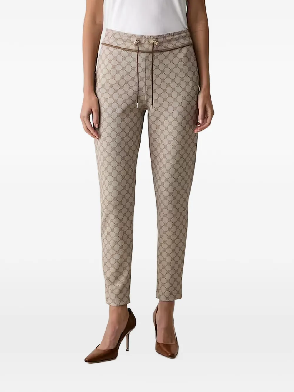 Joop! logo-pattern drawstring trousers - Tons neutres Joop! logo-pattern drawstring trousers - Tons neutres
