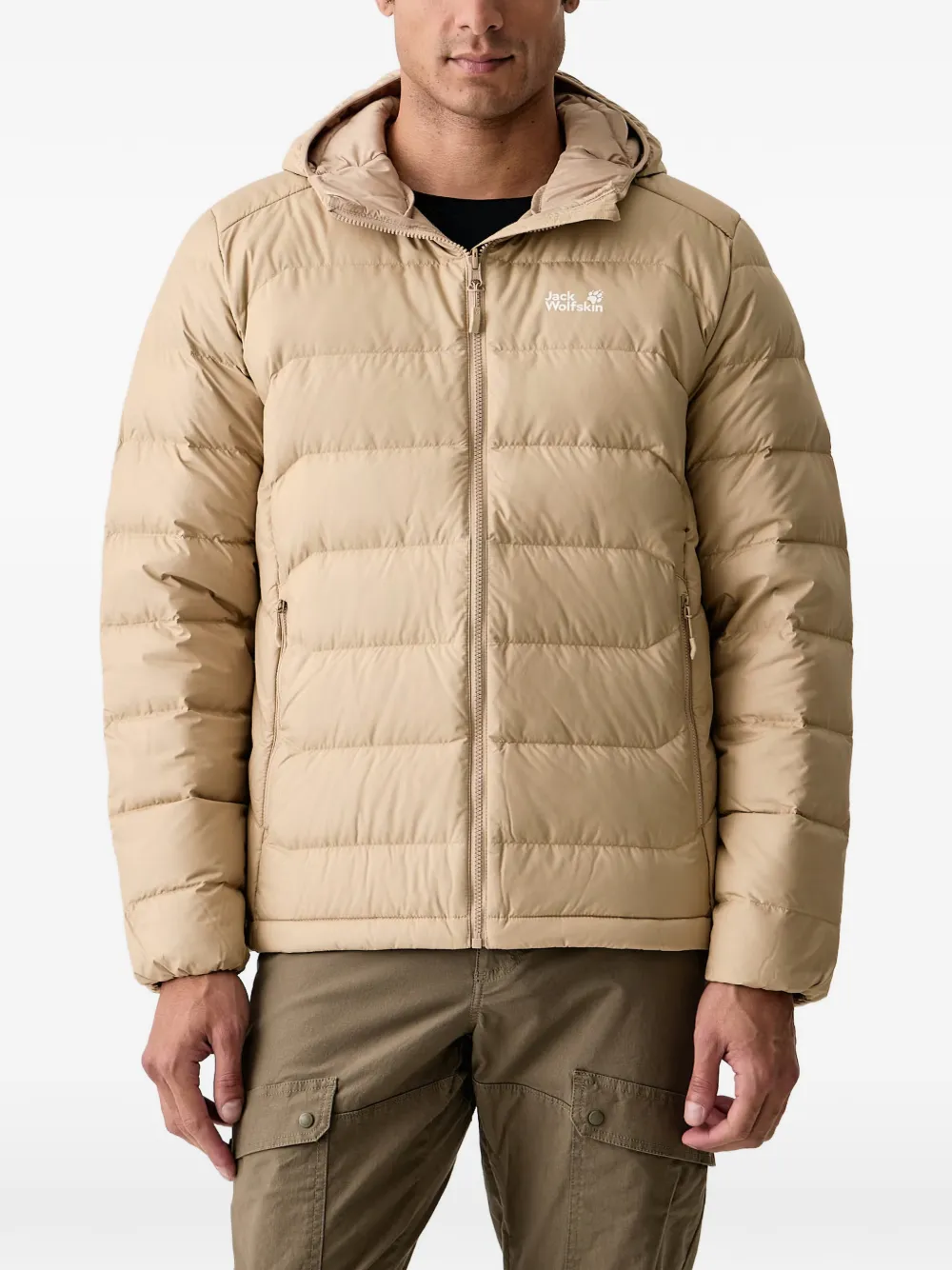 JACK WOLFSKIN Wild Pass Down quilted hooded jacket - Nude