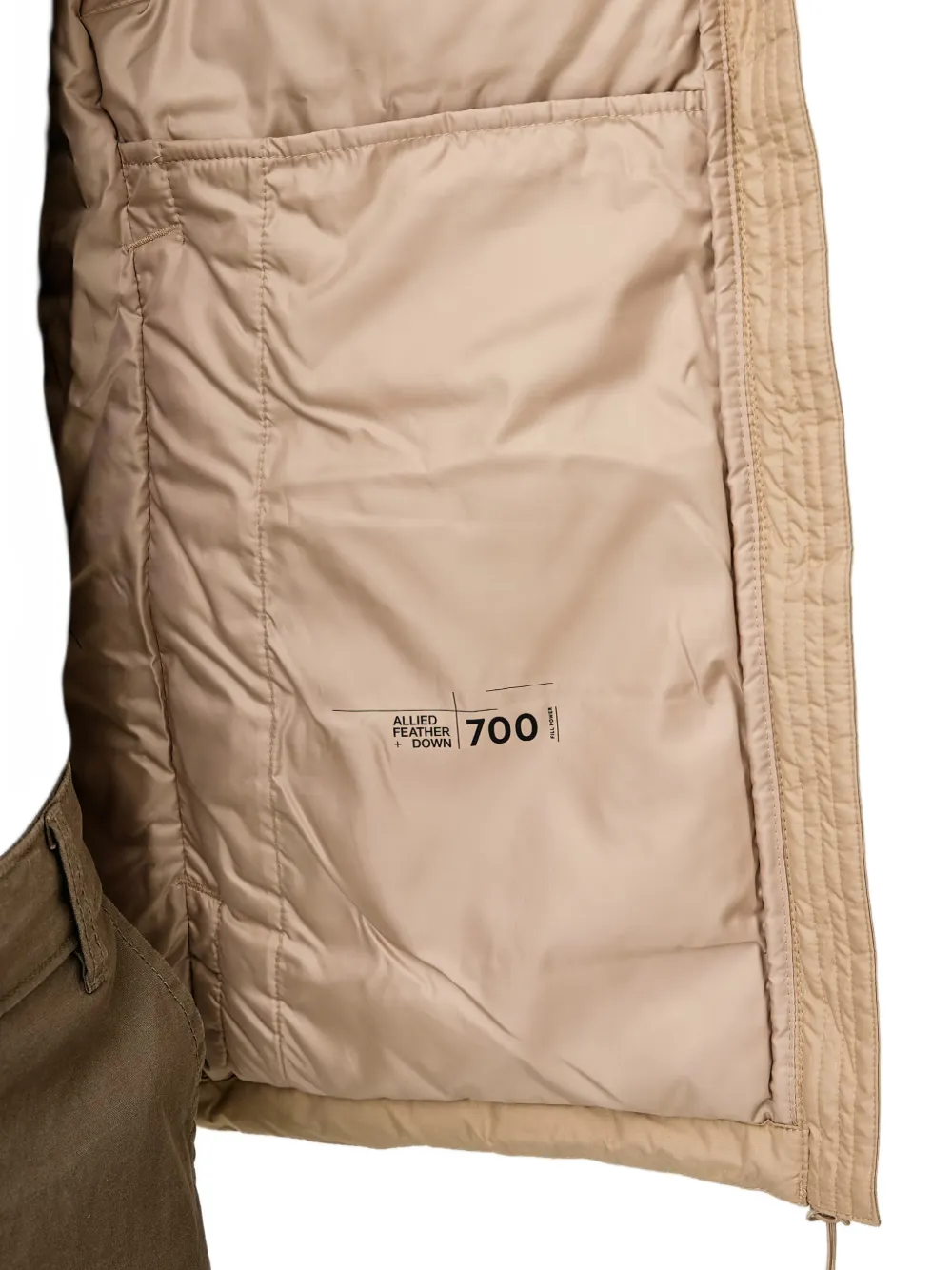 JACK WOLFSKIN Wild Pass Down quilted hooded jacket Beige