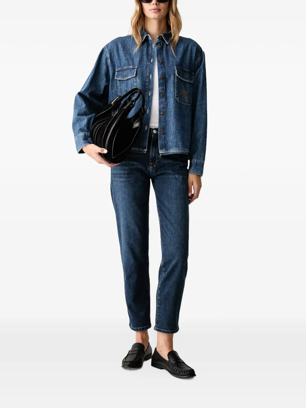 Joop! Denim blouse Blauw
