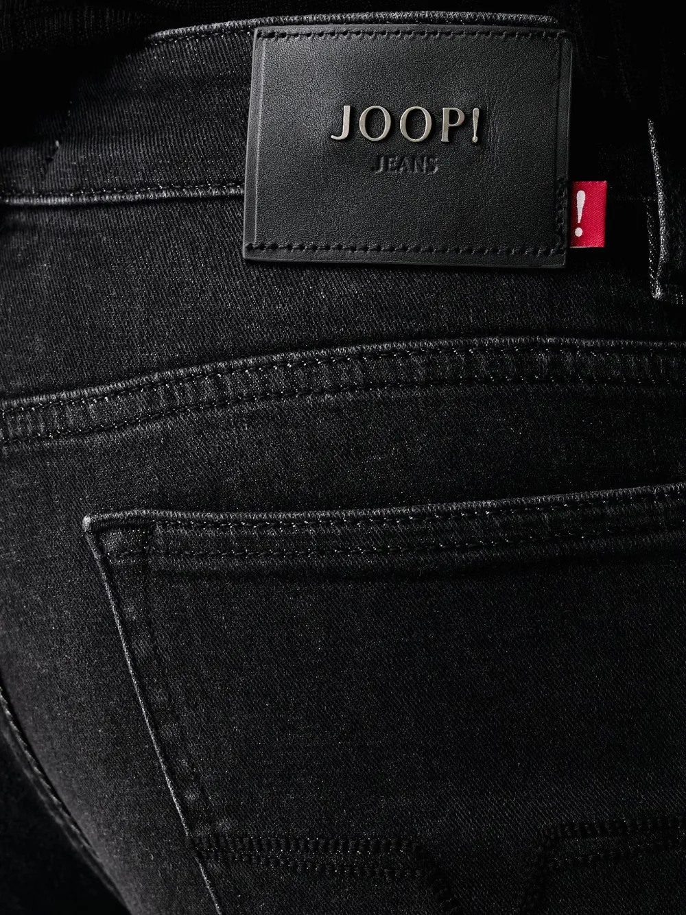 Joop! faded slim-fit jeans Zwart