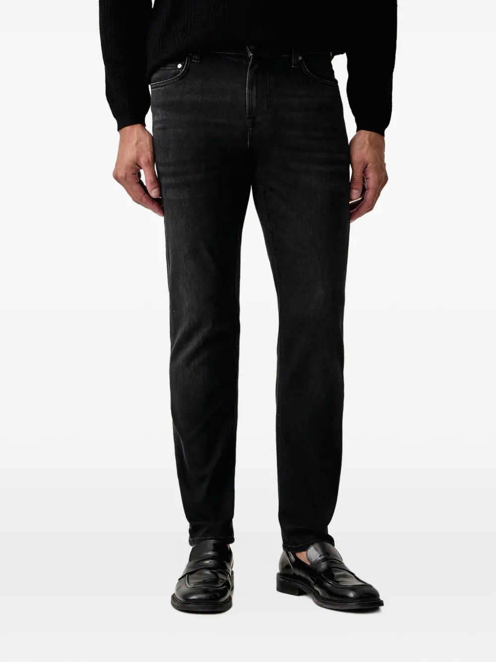 Joop Faded Slim-fit Jeans In Black