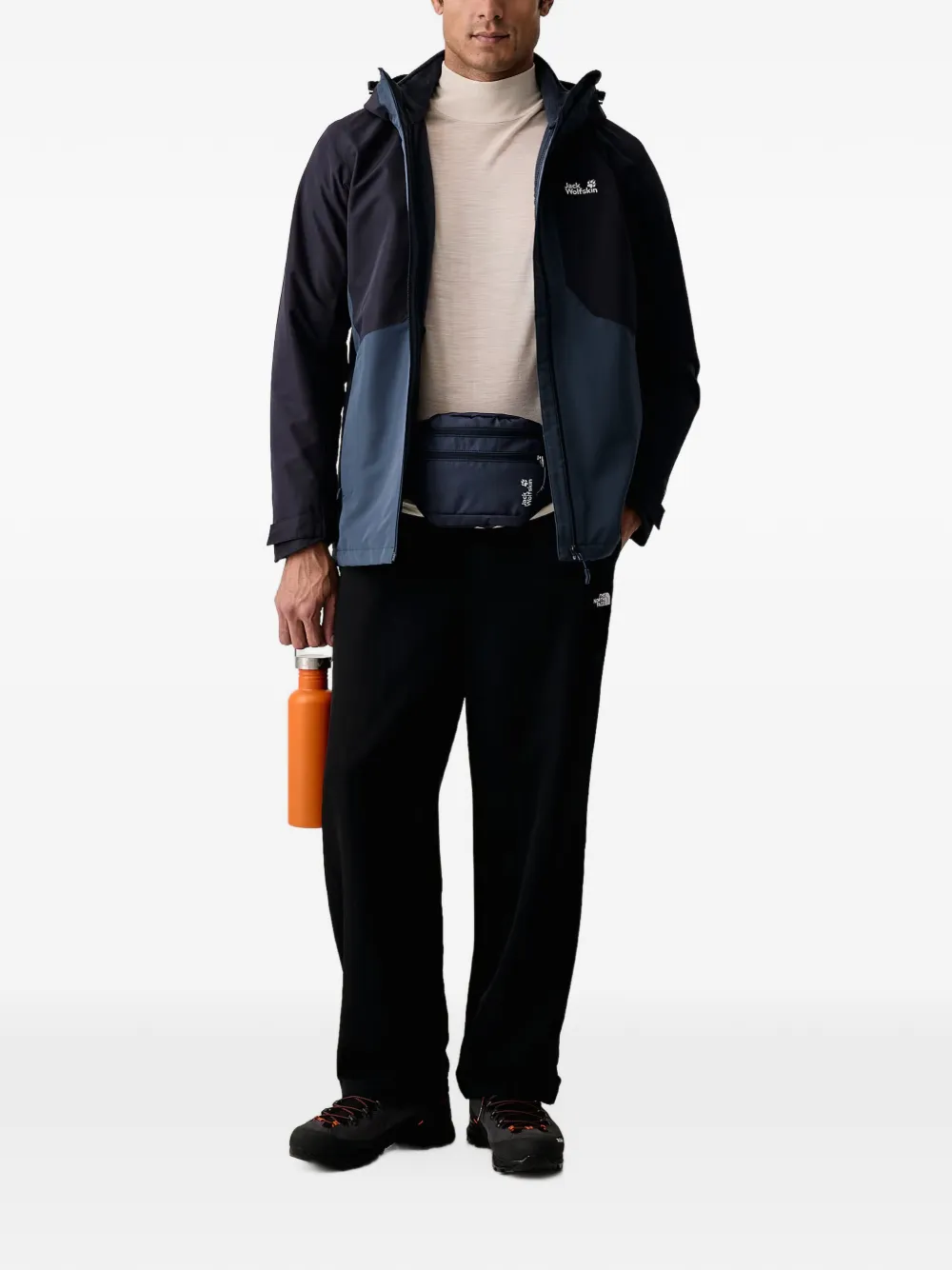 JACK WOLFSKIN Stonetrail colour-block performance jacket Blauw