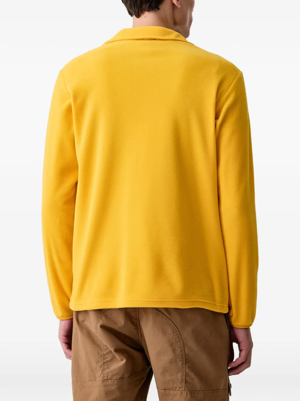 JACK WOLFSKIN logo-embroidered fleece sweatshirt Geel