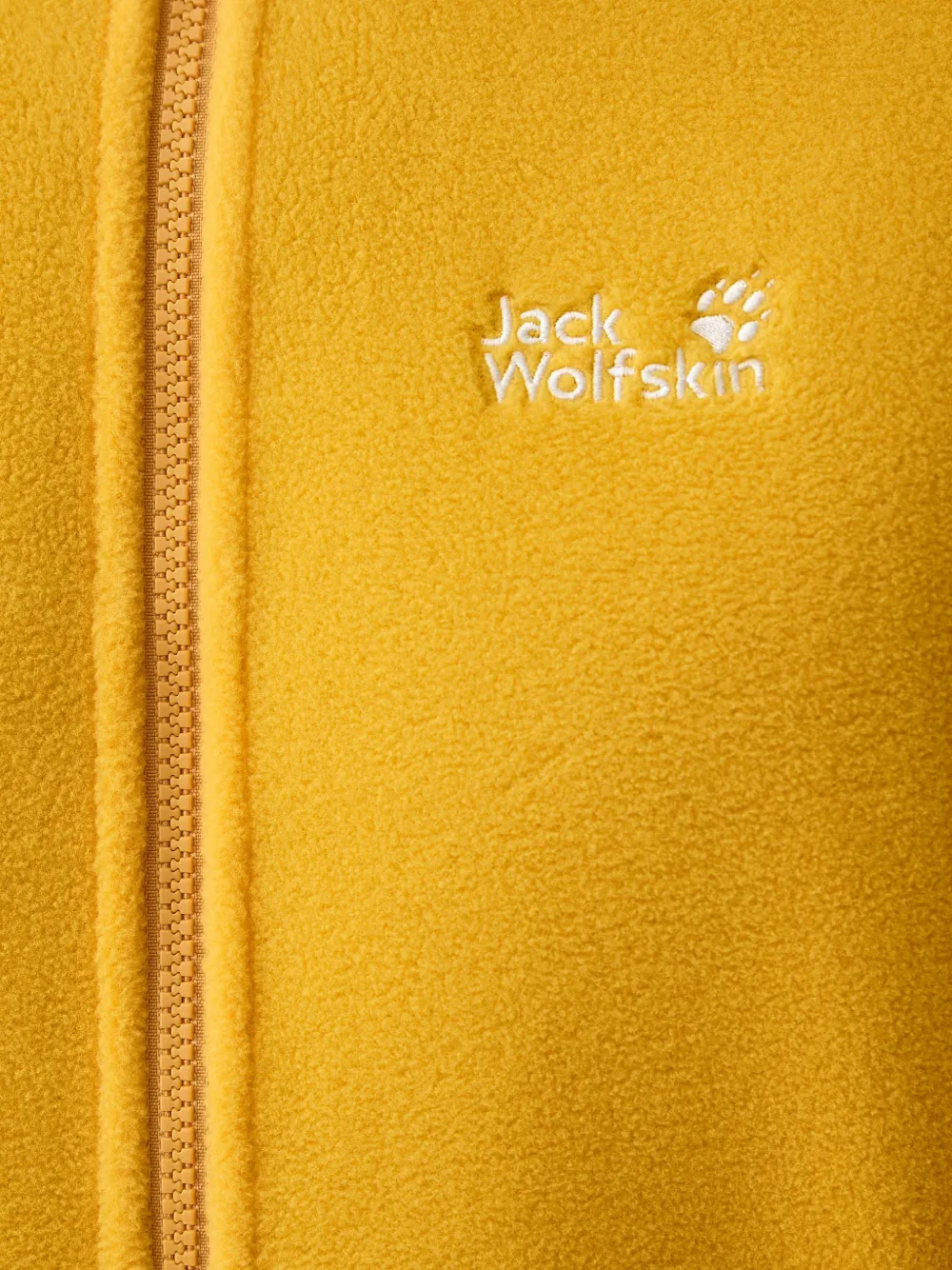 JACK WOLFSKIN logo-embroidered fleece sweatshirt Geel