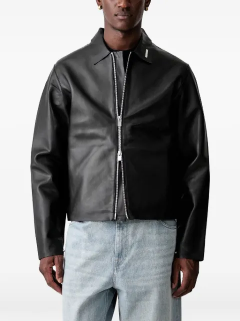 HELIOT EMIL logo-plaque zip-up jacket