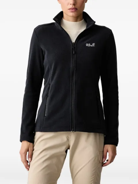 JACK WOLFSKIN Taunus 100 FZ W logo-embroidered fleece jacket