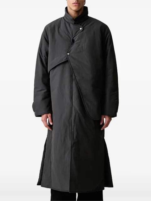 HELIOT EMIL asymmetric press-stud coat