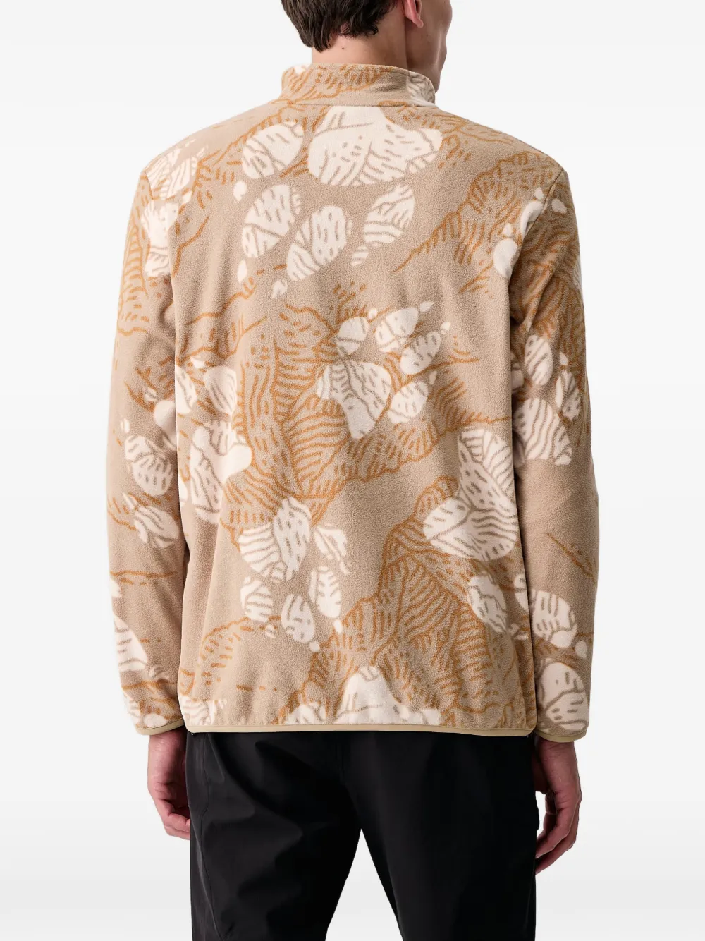 JACK WOLFSKIN graphic-print fleece sweater Beige