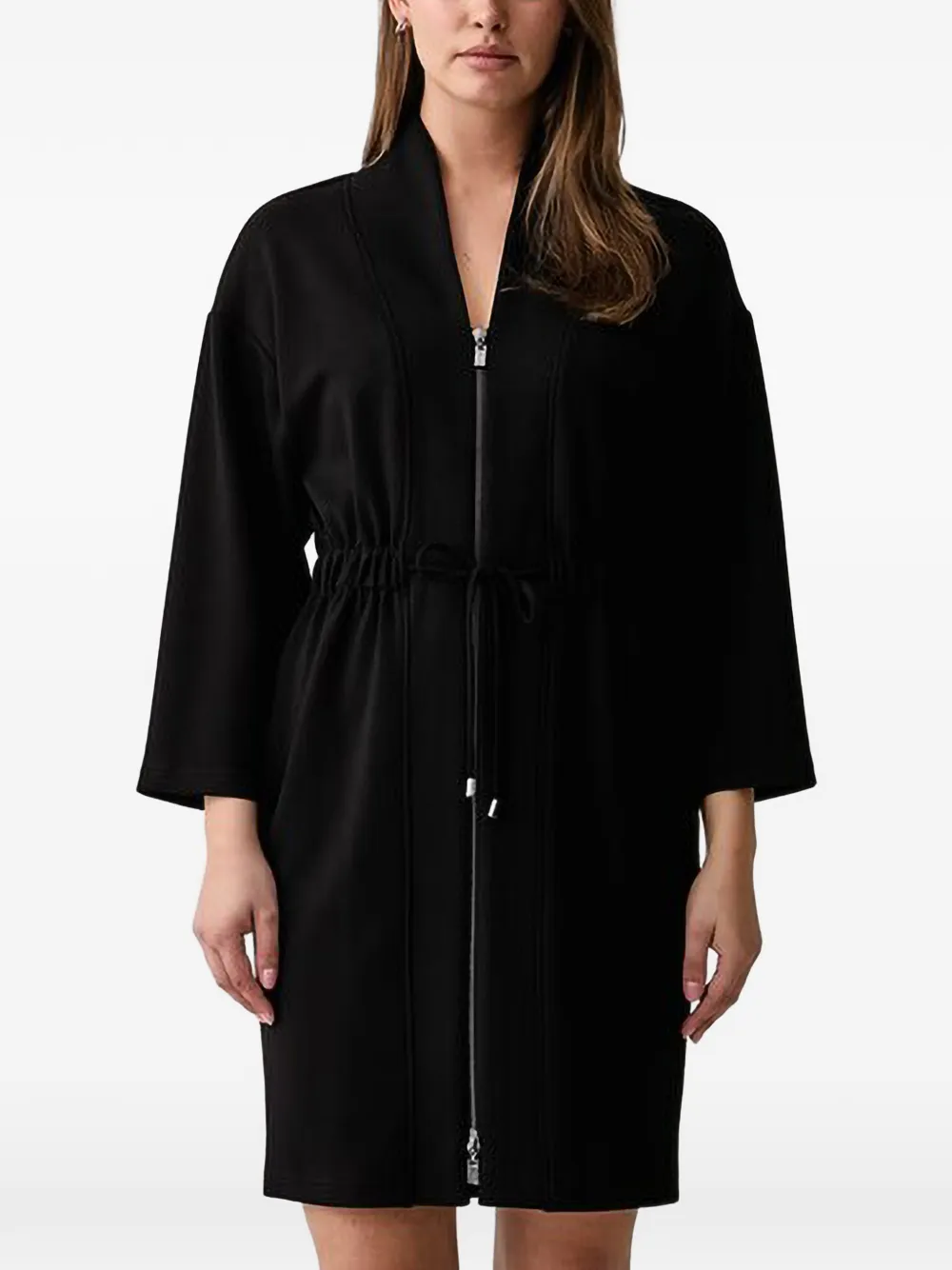 Joseph Ribkoff drawstring-waist zip-up dress - Nero