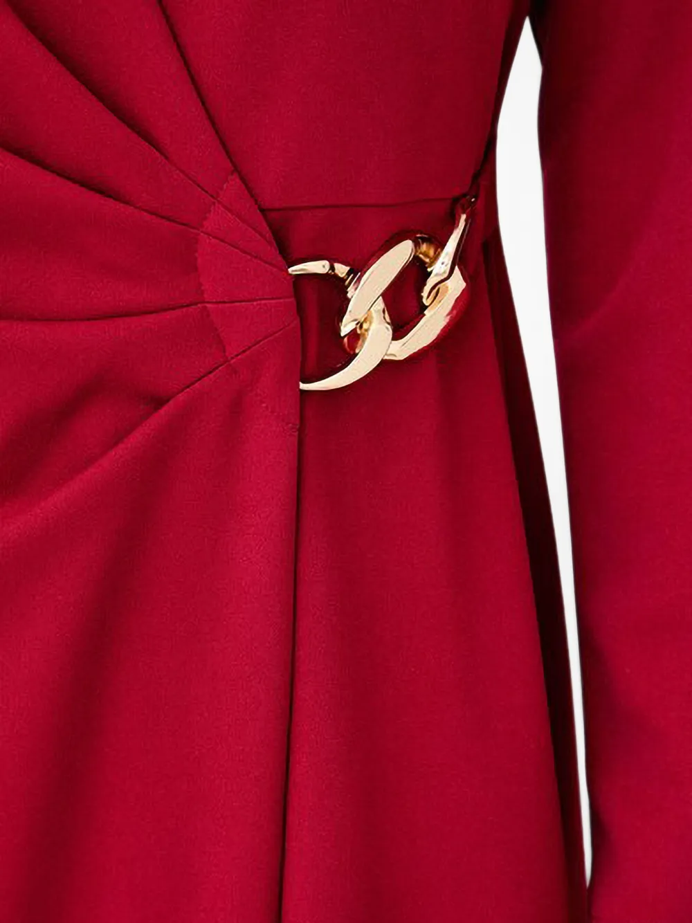 Joseph Ribkoff Gedrapeerde mini-jurk met kettingdetail Rood