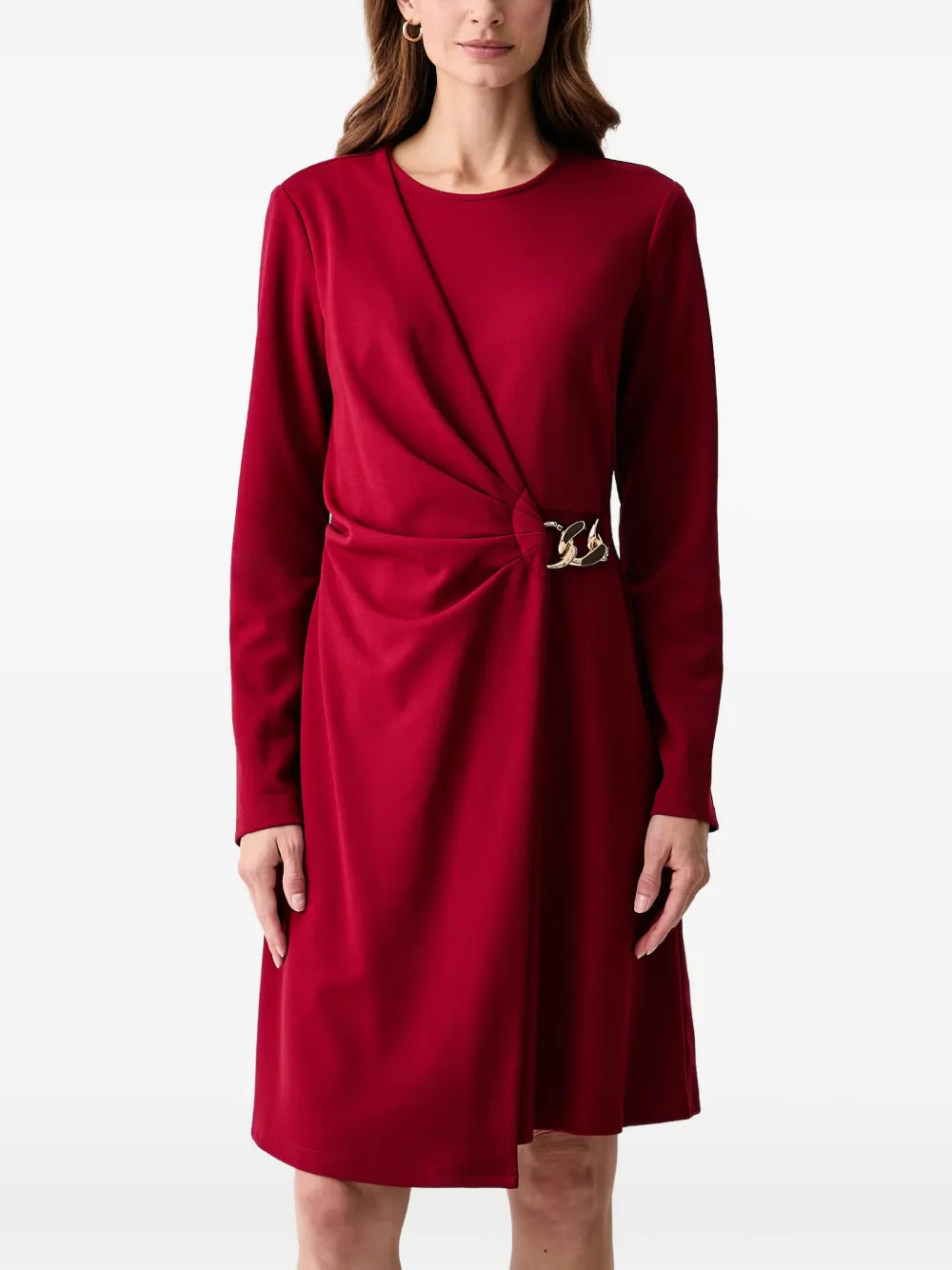 Joseph Ribkoff Gedrapeerde mini-jurk met kettingdetail Rood