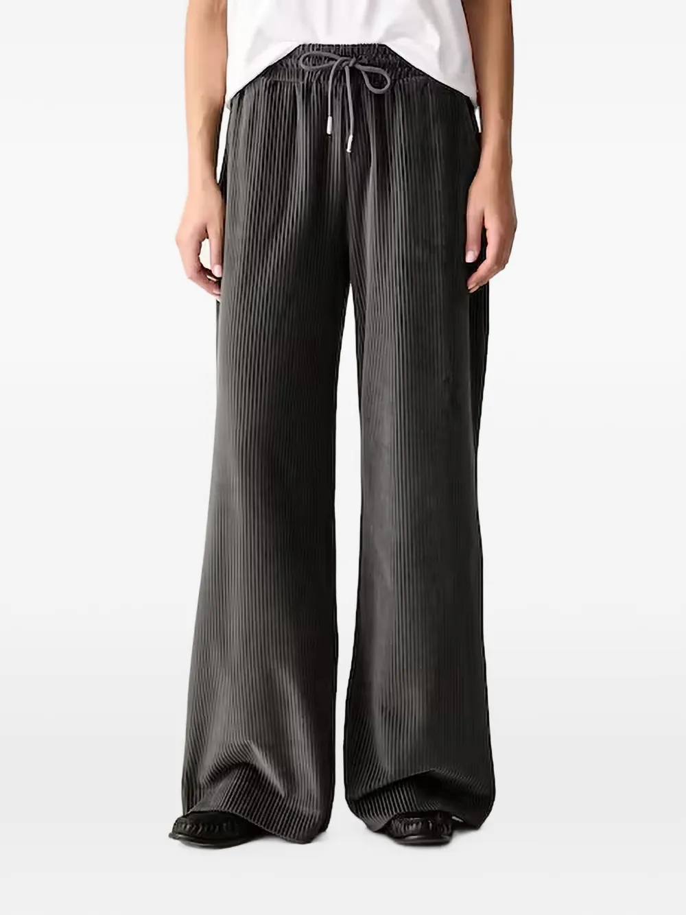 Joop! corduroy-effect wide-leg trousers - Gris Joop! corduroy-effect wide-leg trousers - Gris