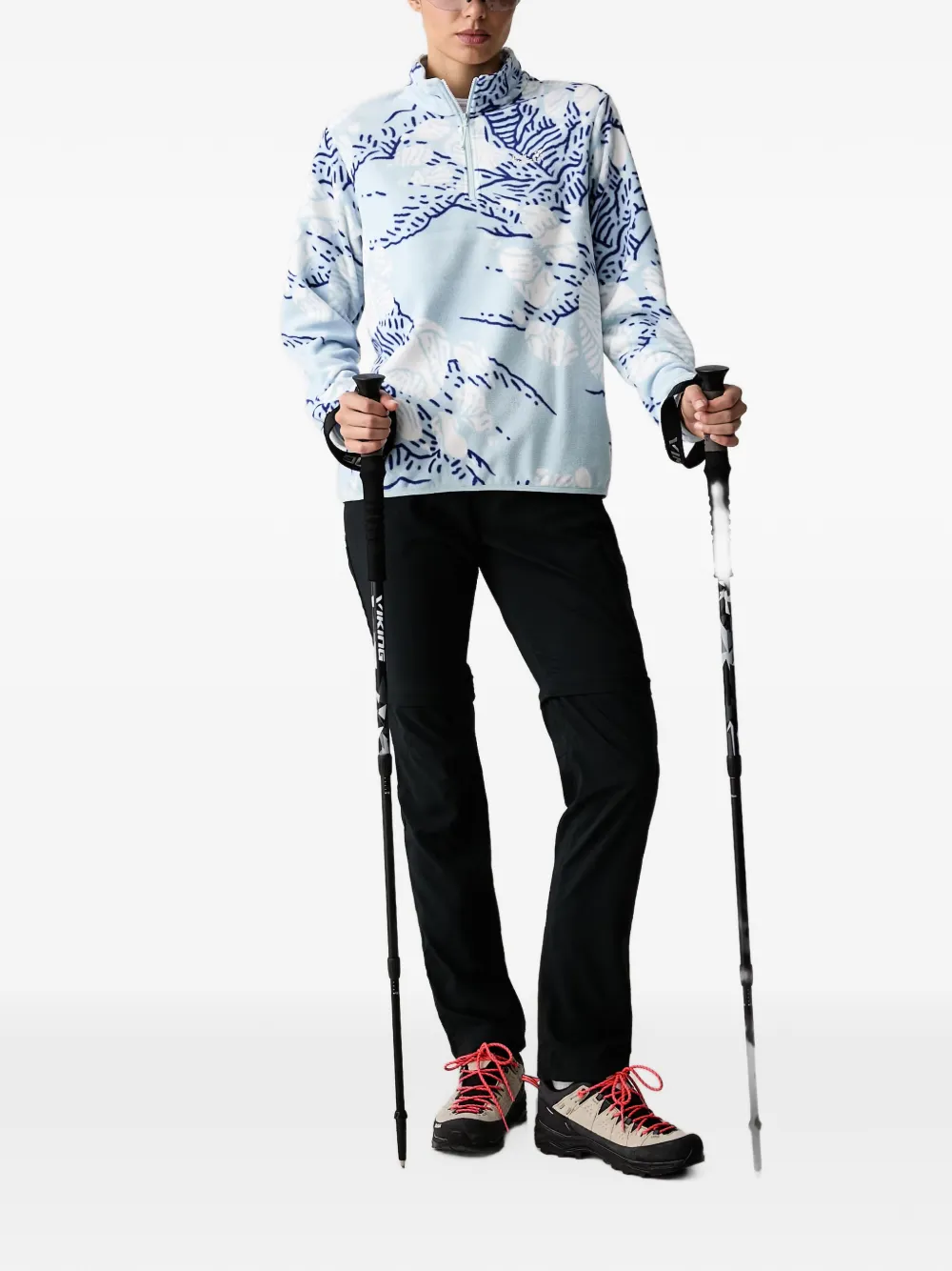 JACK WOLFSKIN Paw Era 100 sweater met abstracte print Blauw
