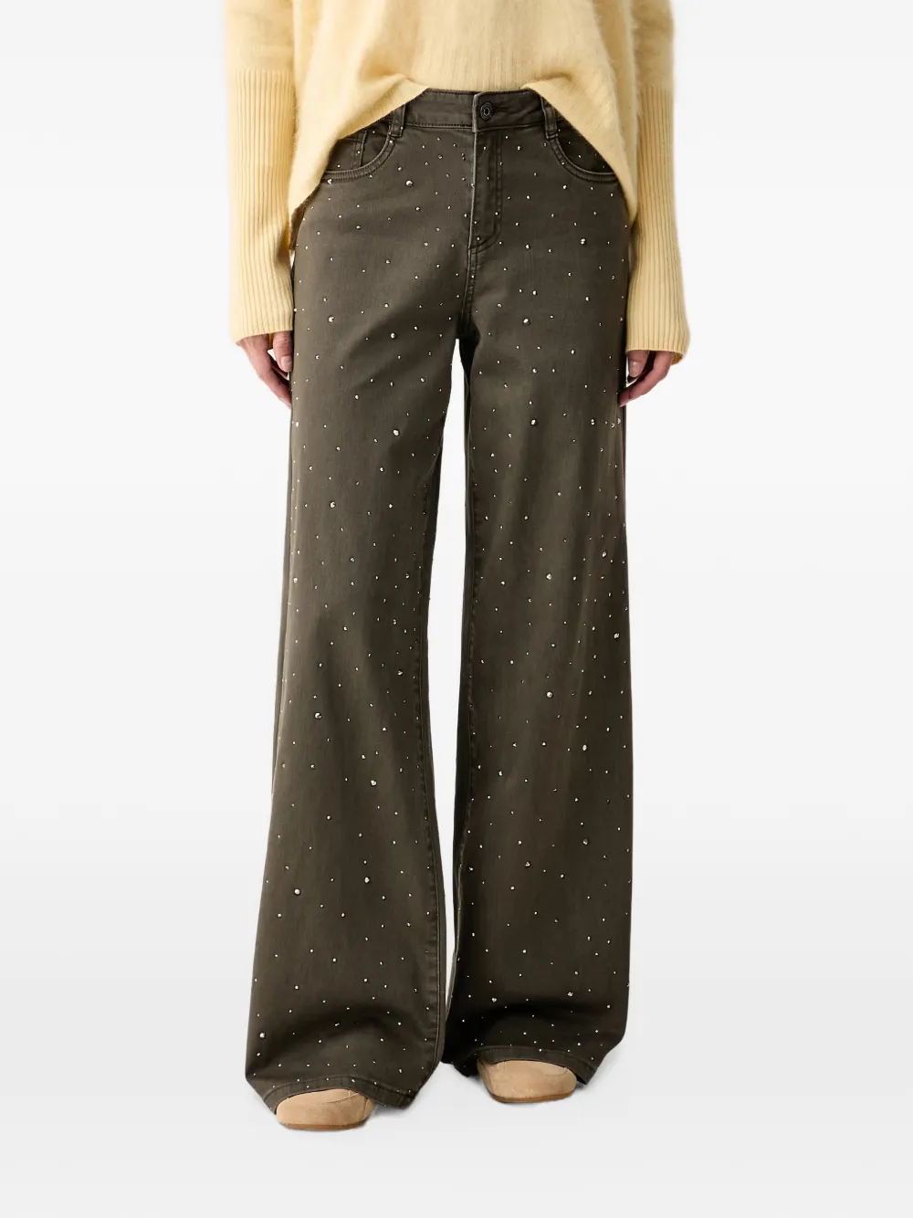 Joseph Ribkoff jean ample à strass - Vert