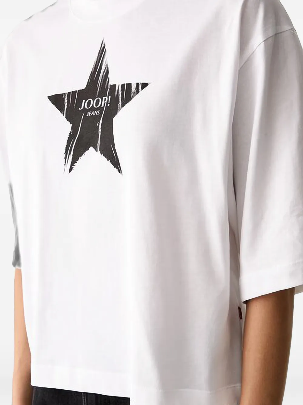 Joop! Boxy T-shirt met sterrenprint Wit