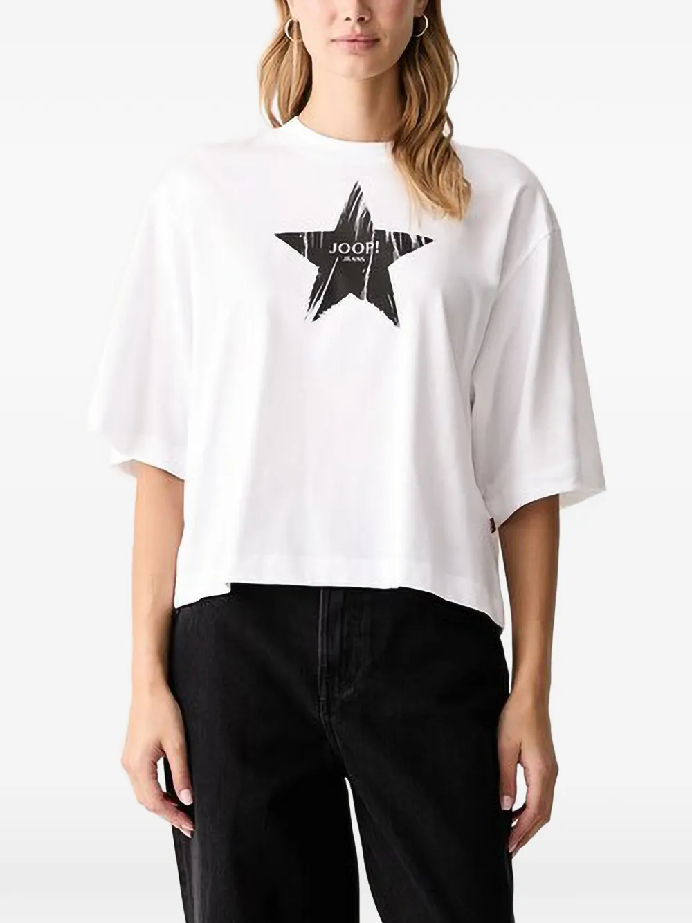 Joop! star-print boxy T-shirt - Blanc Joop! star-print boxy T-shirt - Blanc