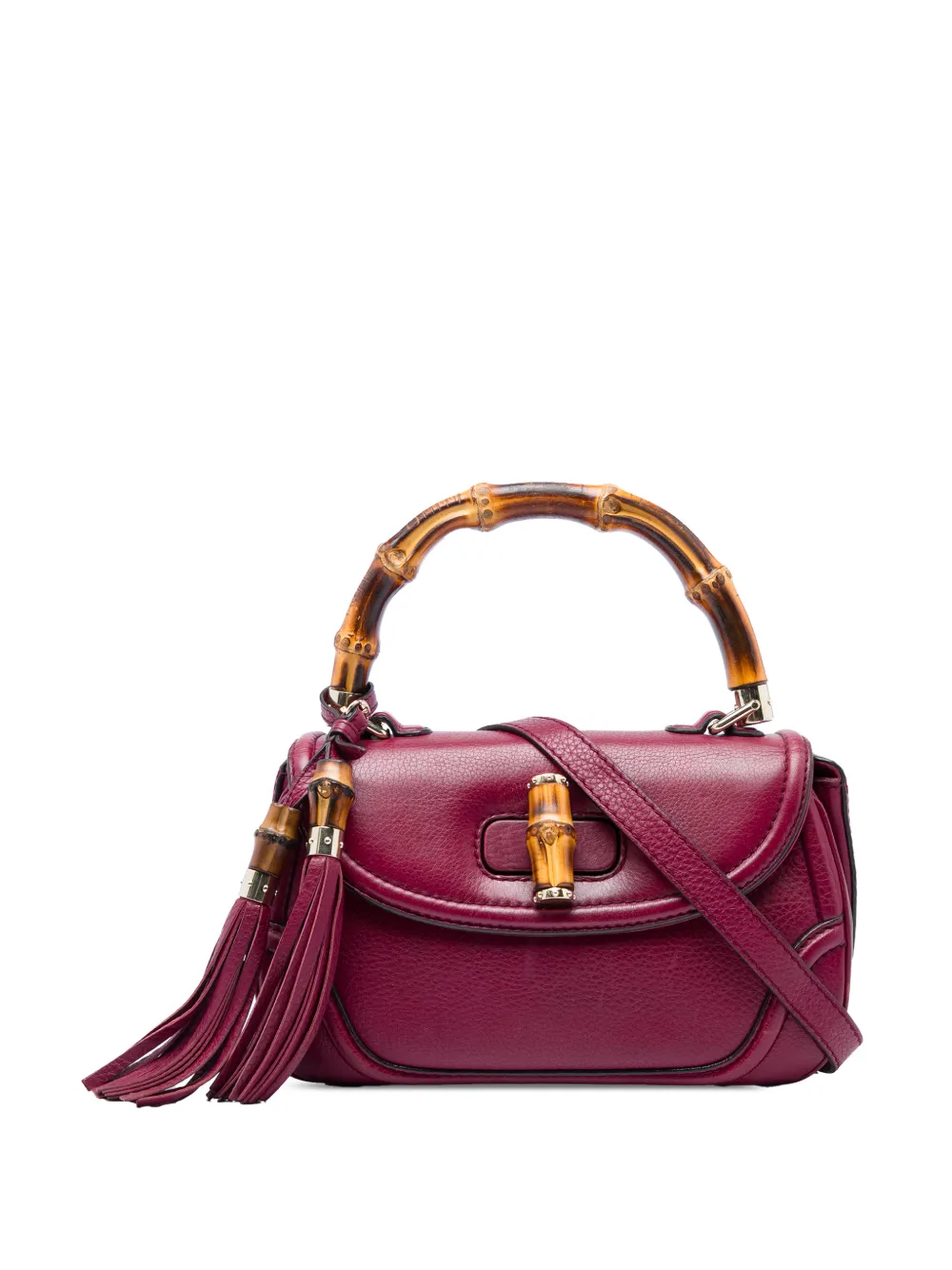 Gucci Pre-Owned 2016-2026 Medium Calfskin New Bamboo satchel - Rosso