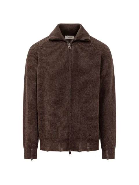 atomo factory distressed ribbed-knit sweater