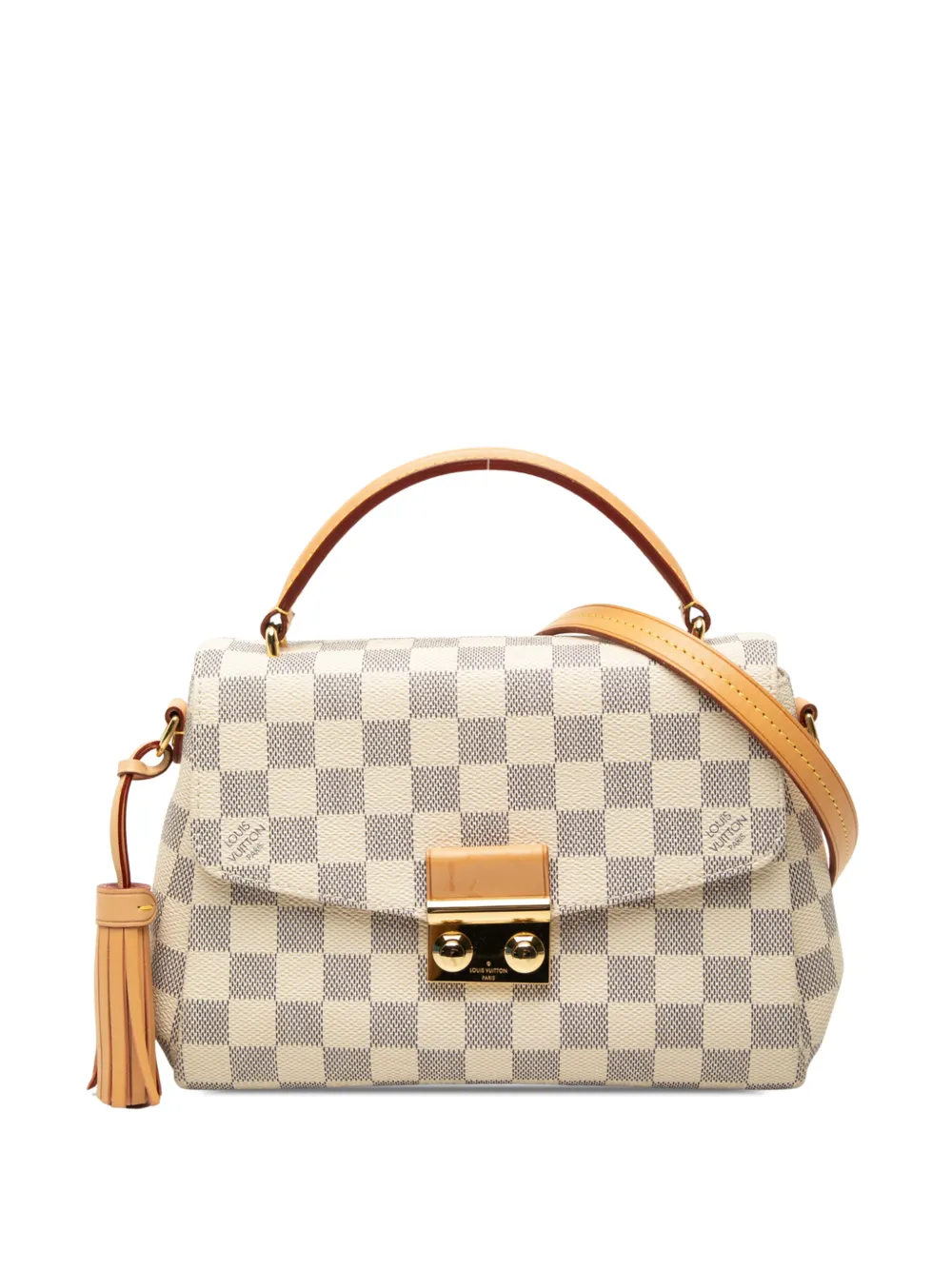 Louis Vuitton Pre-Owned 2016 Damier Azur Croisette satchel - White