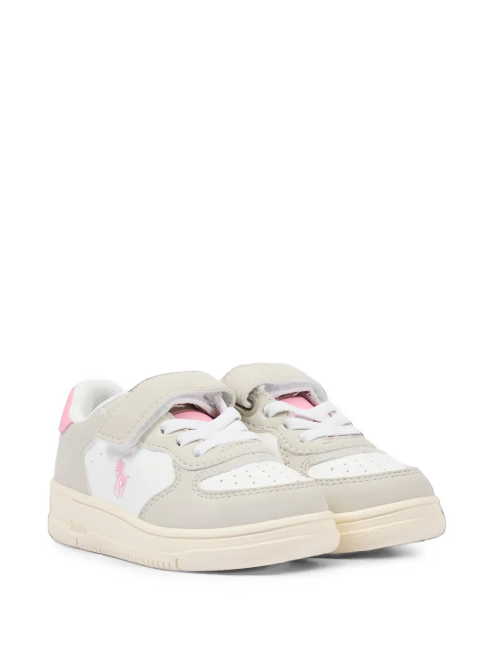 POLO RALPH LAUREN KIDS touch-strap sneakers - Toni neutri