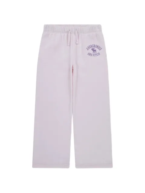 ABERCROMBIE FITCH KIDS Logo LR embroidered-drawstring trousers