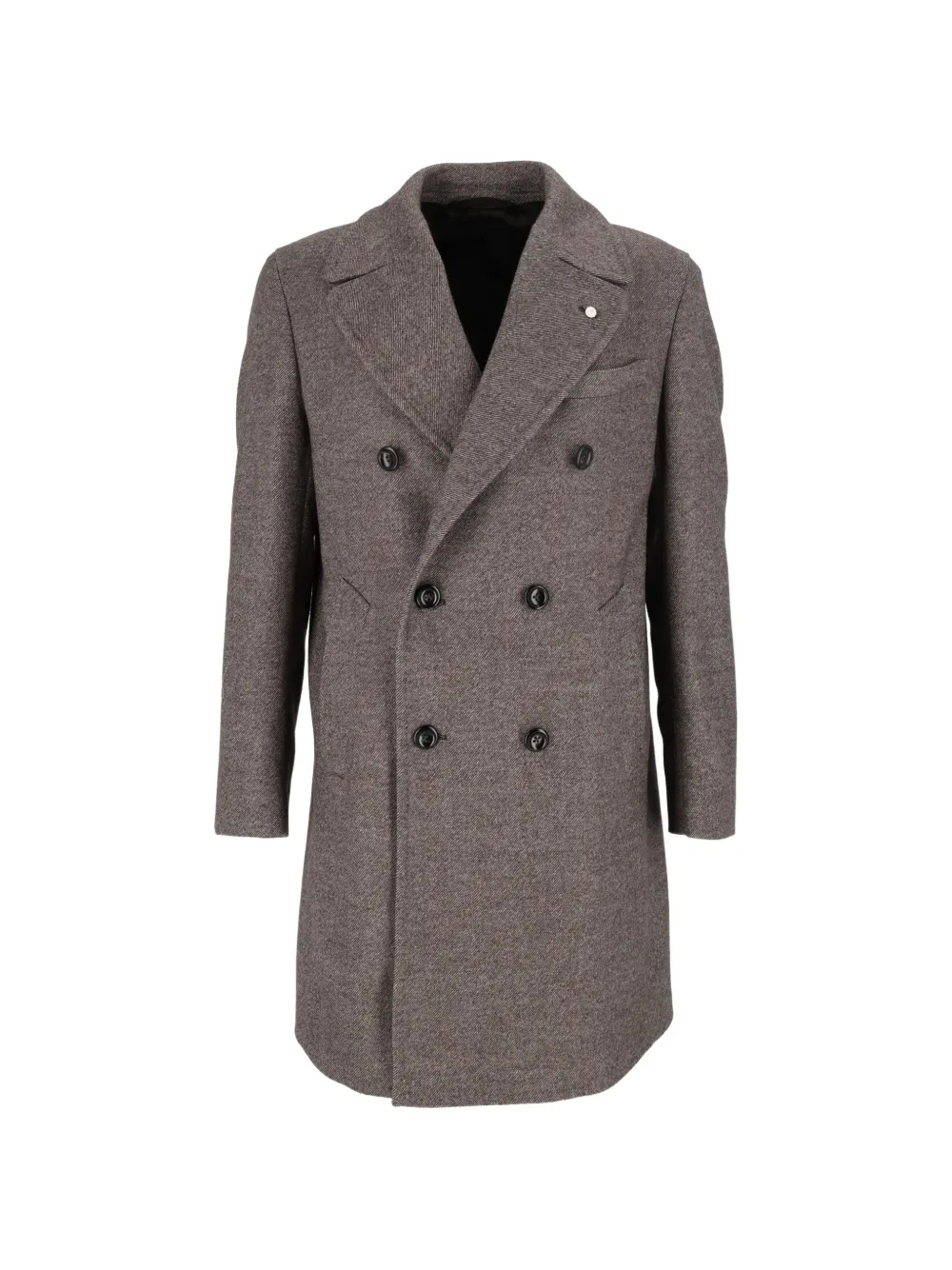 Luigi Bianchi Double-breasted Coat In Brown