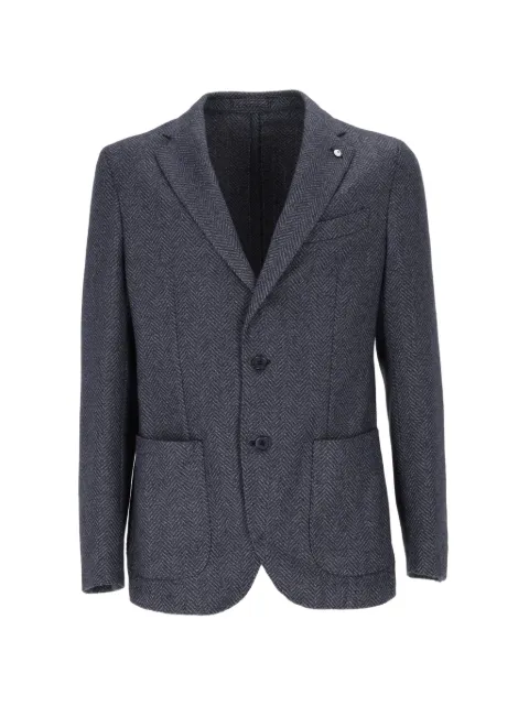 L.B.M. 1911 herringbone-pattern single-breasted blazer